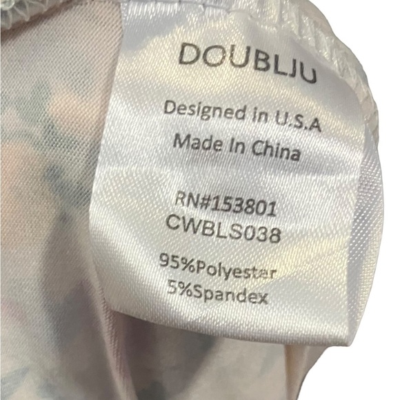 Doublju Maxi Floral Strapless Dress Side Pockets and Ruching Polyester Sz Small - Picture 6 of 8